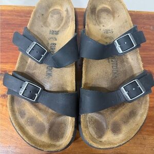 Birkenstock Sierra Oiled-Leather Sandals for Ladies - Black